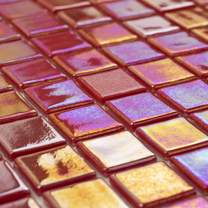 Mosaico Acquaris Pasion Rosso Piastrella in Vetro 10x10 Cm Per Decorazione Pareti e Pavimenti - Product Image 5