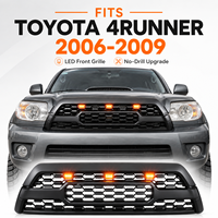 Grille de calandre en nid d'abeille avec logo LED et 3 feux de positionnement LED ambre pour Toyota 4Runner 2006-2009 - Accessoires auto