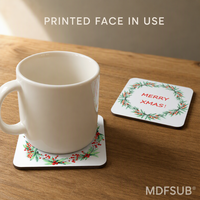 Supports de sublimation vierges en MDF de 3 mm, carrés de 90 mm, impression personnalisée, certifiés CARB P2 MDFSUB