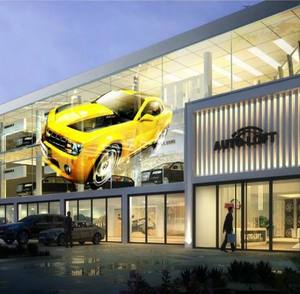 Panel transparente de 1000x500mm, pantalla Led transparente de alto brillo para interiores y exteriores de 1000 a 6000Nits de 81mm de diámetro - Product Image 3