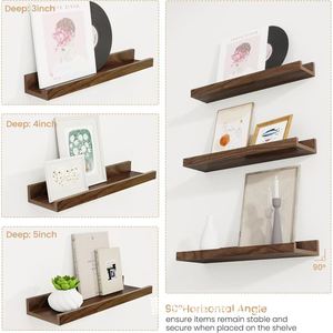 Customized Wooden <b>Wall</b> <b>Shelves</b> Rectangle 4 Layers <b>Wall</b> <b>Mounted</b> Home Decoration Display Rack Solid Wood Single Panel <b>Shelf</b> - Product Image 4