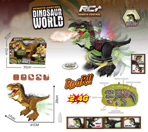 Nouvelles lumières Simulation de musique 2.4G montre à main <span class=keywords><strong>t</strong></span>élécommande 360 rotation marche <span class=keywords><strong>t</strong></span>-<span class=keywords><strong>rex</strong></span> RC Spray dinosaure Robot jouets pour enfants - Product Image 5