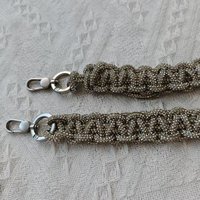 Sangle de sac en perles de cristal faites à la main - Large bandoulière tressée en strass pour sacs à main et téléphones