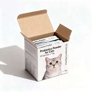 Probiotiques OEM pour chats, hypoallergéniques, huile de poisson naturelle, vitamine D3, soutien immunitaire, absorption rapide, suppléments en poudre à mâcher pour chats - Product Image 1