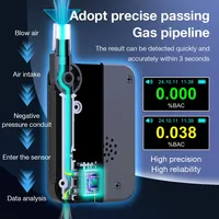 Alcootest Électrochimique de Haute Précision à Piles à Combustible, Conforme aux Normes Nationales, GaoX D1000, Temps de Réponse de 1 Seconde, Lithium
