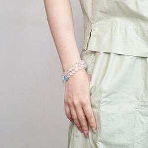 คริสตัลธรรมชาติสร้อยข้อมืออาซาอิโอนิกซ์สีเงินสำหรับผู้หญิงของขวัญสำหรับเพื่อนที่ดีที่สุด2025ฤดูใบไม้ผลิ - Product Image 2