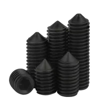 Vis à six pans creux anodisées noires DIN 12.9 de qualité 913, M3 M4 M5 M6 M8 M10 DIN913 à tête plate
