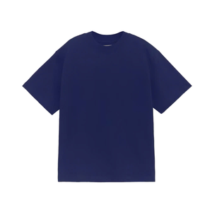 Camiseta de algodón de manga corta con cuello redondo y color sólido para hombre, corte regular, informal, de punto jersey, transpirable, para verano. - Product Image 1