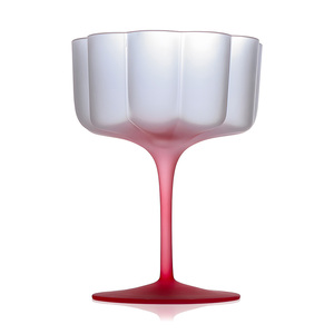Mattierte, farbverlaufende, blumenförmige, bleifreie Kristallgläser im nordischen Stil für Coupé, matt geschliffenes Weinglas, Martini-Glas - Product Image 6