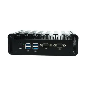 Three Displays Mini PC 2*HD-MI 1*DP I-ntel C-ore I3 8145U Dual RJ45 Lan Dual RS232 COM No Any Noise Fanless PC