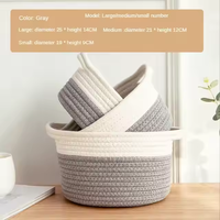 Panier de rangement pour la maison Panier de rangement tissé à la main en corde de coton pour le rangement d'articles divers Livres et clés