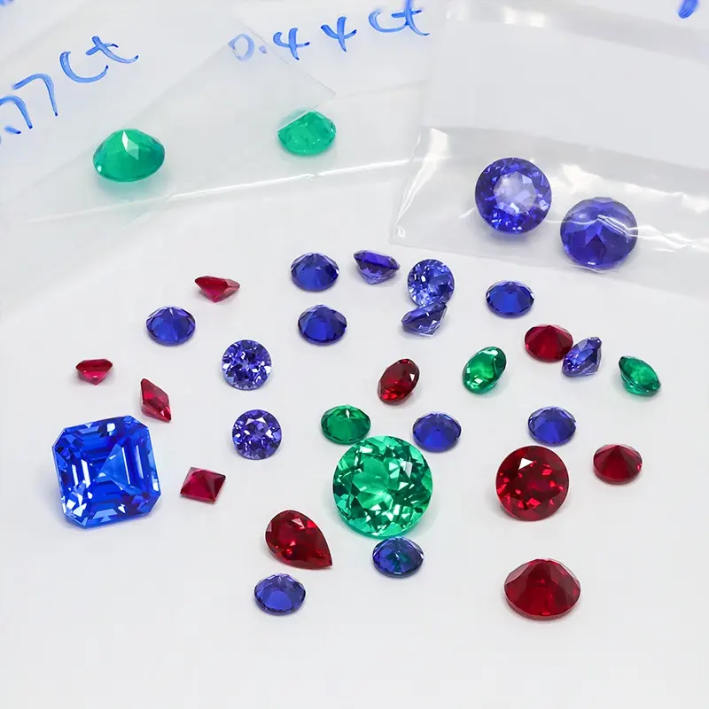 Wholesale Factory Price Loose Lab Grown Emerald Sapphire Ruby 1ct to 5ct in Stock