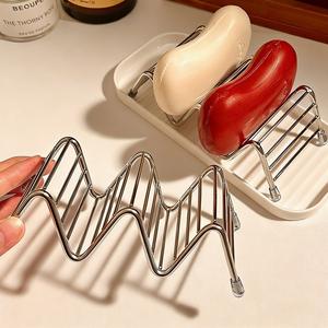 Porte-savon mural moderne en acier inoxydable pour hôtel avec drain - Product Image 1