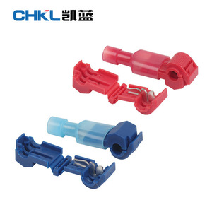 Connecteur flexible Chkl T2, connecteur rapide, bornier à clipser, bleu, rouge, matériau ABS - Product Image 1