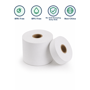 ม้วนกระดาษใบเสร็จความร้อนขนาด 80x80 มม. ปราศจากสาร BPA และ BPS สำหรับเครื่องพิมพ์ POS ขายส่งจากโรงงาน - Product Image 1
