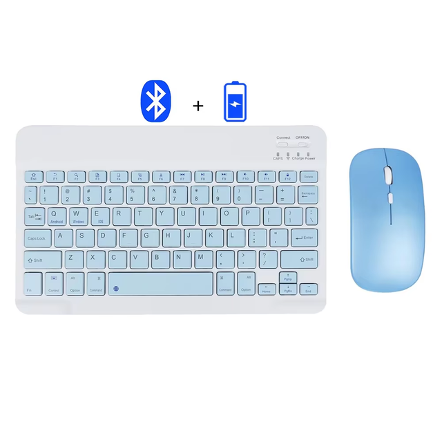 Factory Direct Sales Factory Suitable for IOS Mini Rechargeable Wireless Keyboard and Mouse Combination for Tablet Computers