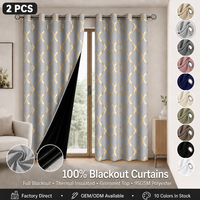 Rideaux occultants unis à œillets, haute occultation, en polyester, 132x214cm, pour chambre et salon, vente en gros
