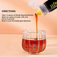 Vente en gros de shilajit himalayen pur résine himalayen puro naturel cuillère or shilajit boisson énergisante shilajit bâtonnets de miel