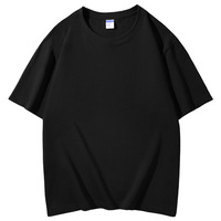 Kaos Oblong 300G Katun Tebal Unisex Drop Shoulder Lengan Pendek Custom Logo Polos untuk Iklan dan Kerja Grosir