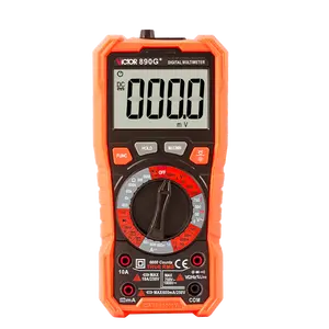 VICTOR 890G + 6000 Hitungan Tampilan LCD True RMS Digital Multimeter Rentang Manual DC 1000V AC 10A Meteran Profesional