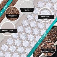 Harbour New Spike Tapis et oreiller en lin naturel de noix de coco Tapis de massage d'acupuncture Tapis d'accupression Shakti