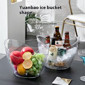 Acrylique transparent 4 <span class=keywords><strong>litres</strong></span> 8 <span class=keywords><strong>litres</strong></span> seau à vin en plastique seau à glace parfait pour vin <span class=keywords><strong>champagne</strong></span> ou bouteilles de bière - Product Image 3