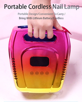 Sèche-ongles sans fil dégradé Pro Cure sans fil 96w LED lampe UV accepter lampe à ongles de marque privée pour Salon de manucure
