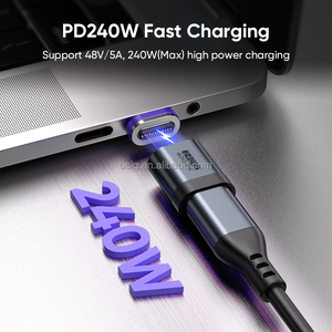 240W USB-<strong>C</strong> Magnetic <strong>Adapter</strong> | 24pin 8k 40gbps <strong>Type</strong> <strong>C</strong> to <strong>Type</strong>-<strong>C</strong> <strong>Micro</strong> USB &amp; IOS Phone Laptop Charging <strong>Data</strong> Converter <strong>Adapter</strong> - Product Image 3