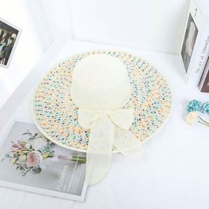 Chapeau de paille pour femme, chapeau de soleil d'été, mode, protection solaire, large bord, protection UV, pliable, chapeau de plage - Product Image 2