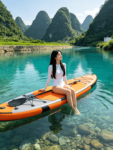 Planche de SUP <span class=keywords><strong>gonflable</strong></span> de 10'6'', 320x81x15cm, planche de <span class=keywords><strong>paddle</strong></span> pour la navigation, la course et la pêche - Product Image 4