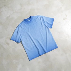เสื้อยืดคอกลมวินเทจคุณภาพสูงสั่งทำพิเศษ สีไล่ระดับฟอกสีแบบฟรายด์ แขนสั้น - Product Image 3