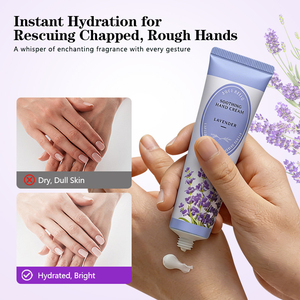 Crème réparatrice anti-fissures à la lavande, lotion hydratante naturelle pour les mains, soin <span class=keywords><strong>de</strong></span> la peau, réparation des mains sèches et gercées, crème non grasse - Product Image 4