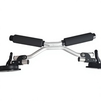 Rouleau de kayak en aluminium Ican R02 et système d'assistance au chargement pour le transport sur le toit d'un SUV avec ventouses