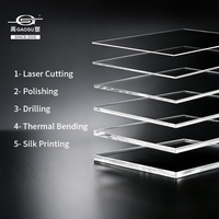 Plaque acrylique extrudée transparente de 2 mm, 3 mm, 5 mm pour caisson lumineux publicitaire, enseigne LED, lettre lumineuse, logo de magasin, tableau de menu, guide de centre commercial