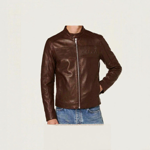 Veste de motard en cuir Shuja Sports, doublée de polaire, résistante, personnalisée, 300g, pour homme - Product Image 2