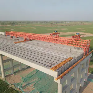 150T Bridge Girder Erection Steel Structure Bridge Construction Machinery Beam Launcher To Move Girder