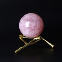 Esfera de cristal rosa de quartzo rosa de cura natural, atacado, esfera para decoração