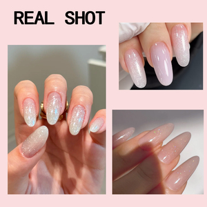Hema Free & Natural Ultra-fine Glitter Crytal <b>Extension</b> Gel Builder <b>Nail</b> Polish for Salon <b>Nail</b> Art Wholesale Supply - Product Image 2
