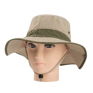 Al por mayor para hombre al por mayor a prueba de agua resistente a UV protección Safari de pesca al aire libre táctico de ala ancha Boonie sombrero de cubo con una cuerda - Product Image 4