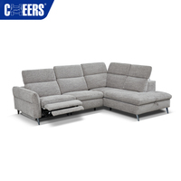 Canapé inclinable électrique modulaire MANWAH CHEERS en forme de L avec rangement et ottoman, idéal pour le salon