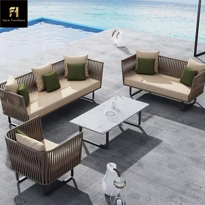 ชุดโซฟาในสวนกลางแจ้งหรูหราแบบอิตาเลียนชุดโซฟา2/3ที่นั่งปรับแต่งได้สำหรับระเบียง - Product Image 1