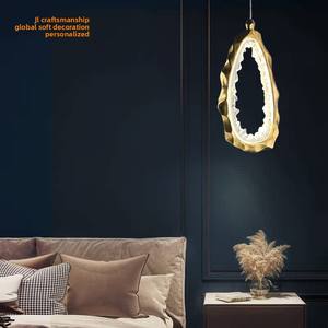 포스트모던 빌라 아일랜드 전체 구리 링 펜던트 조명 럭셔리 프랑스 호텔 레스토랑 풍경 조명기구 - Product Image 4