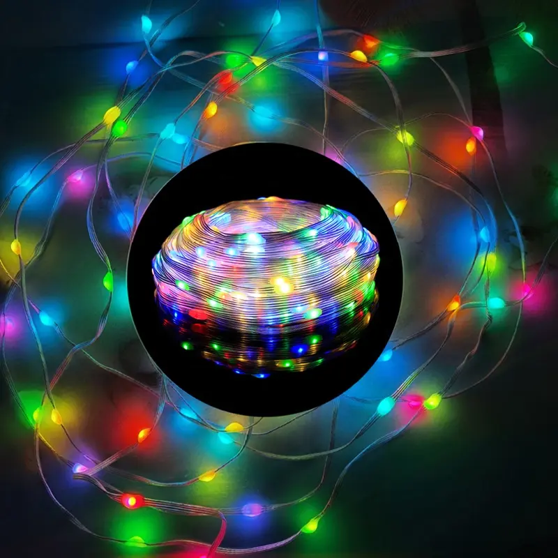 IP65 5M 10M Christmas Festival Holiday Outdoor Smart Phone APP Control RGB Color Changing LED String Lights