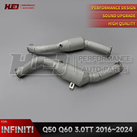 Collecteur d'échappement haute performance à soudure de précision pour Infiniti Q50 Q60 3.0T 2022~2024 en acier inoxydable 304 à haut débit
