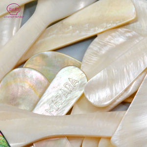 사용자 정의 레이저 새겨진 로고 천연 Nacre 어머니 진주 쉘 캐비어 아이스크림 스푼 - Product Image 3