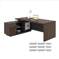 Bureau de direction moderne de luxe convertible en forme de L, table de direction et de directeur général, bureau de direction pour manager