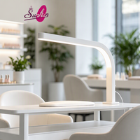 Lampe à ongles demi-lune LED, lampe de table pour manucure, lampe de spa beauté, lampe d'extension de cils, lampe de bureau arquée avec pince pour salon de manucure