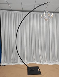 LANJO Luxury Professional 3M Black Chandelier <b>Arch</b> Frame Metal Stand Suspend Hook for Ceremony <b>Decor</b> - Product Image 1