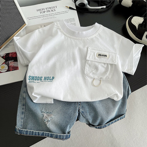 Nuovo Completo Estivo per Bambini: T-Shirt Casual e Pantaloncini (2 Pezzi/Set) - <span class=keywords><strong>Abbigliamento</strong></span> per Neonati e Bambine, Tuta Sportiva per Bambini - Product Image 4