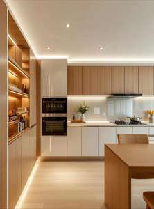 काले लाल आकार के कैबिनेट फर्नीचर के साथ पूर्ण ग्राहक समकालीन डिजाइन एल्यूमीनियम इकाई सेट विधानसभा के लिए तैयार है - Product Image 6